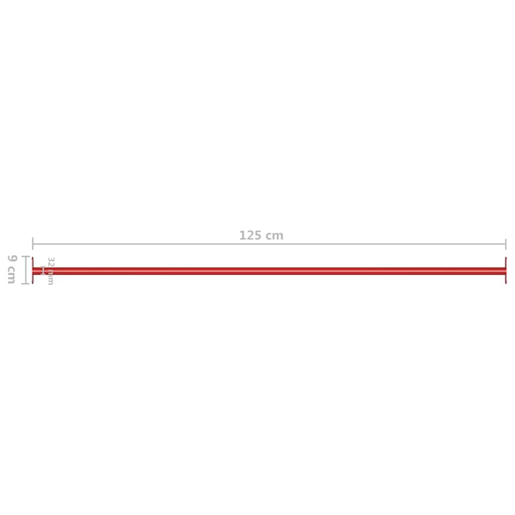 Zestaw drążków gimnastycznych 2 szt. 125 cm stal czerwona, drążki