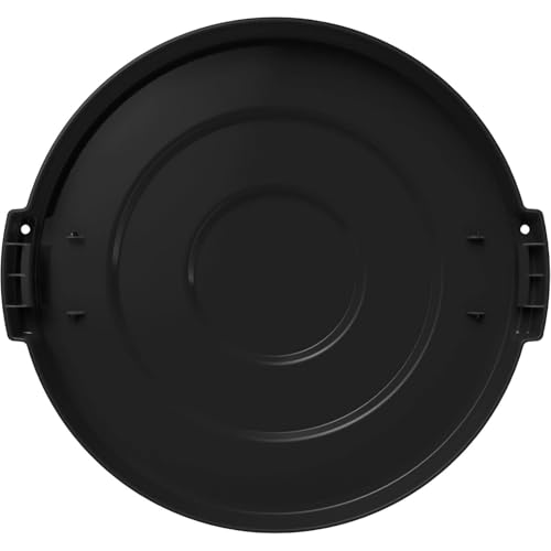 Image of SPARTA Bronco Lid for 10 Gal. Trash Can, Durable, Food-Safe, NSF and HACCP-Compliant, Lid for Commercial Use (Container Sold Separately - Fits Bronco Only), Polyethylene, 10 Gallon, Black (Pack of 6)
