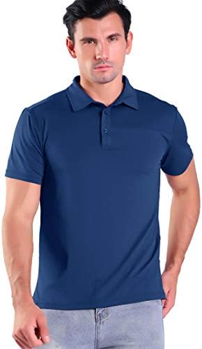 Men’s Golf Polo Shirt Quick-Dry Short Sleeve Solid Regular-fit