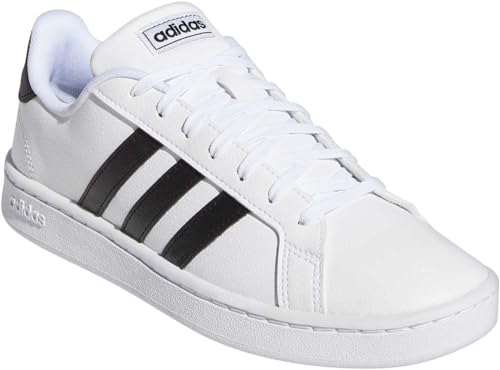 adidas Women's Grand Court Shoe, White/Black/White, 7.5