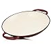 Mahlzeit Patelnia emaliowana Paella Ø 35 cm, żeliwna patelnia z dwoma uchwytami, patelnia do grilla, patelnia do paelli, do piekarnika, patelnia do paelli, patelnia żeliwna do grilla gazowego (Dark Cherry)
