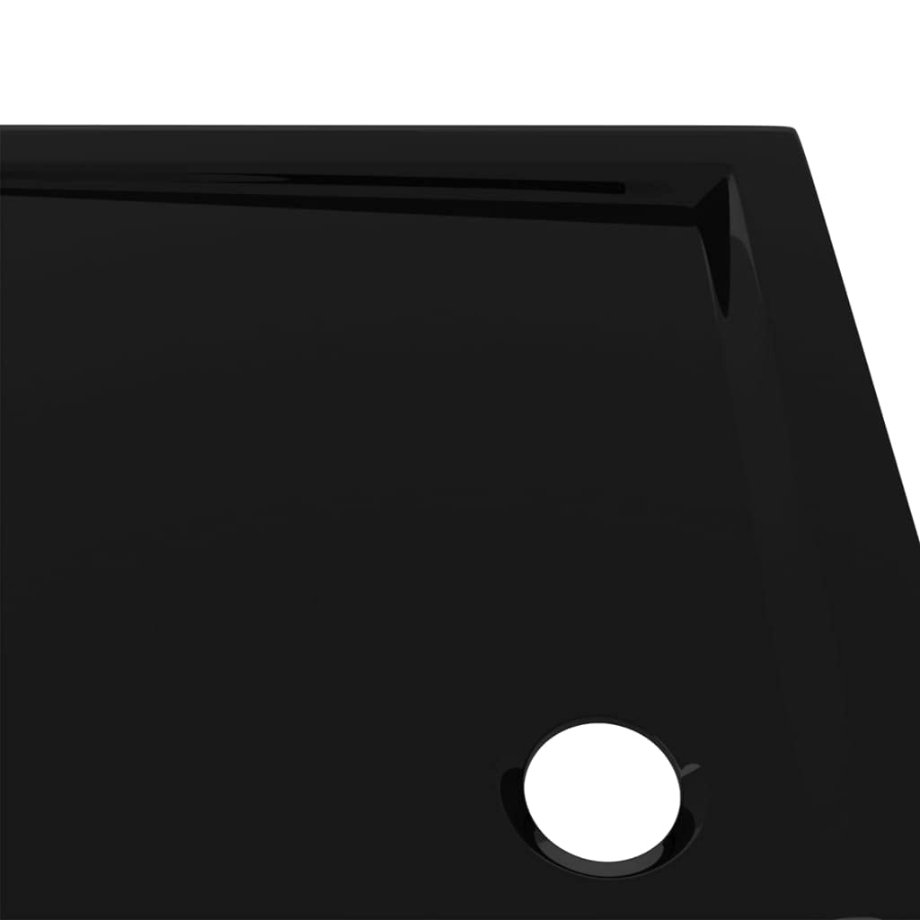 vidaXL Piatto Doccia in ABS Rettangolare Nero 70x90 cm