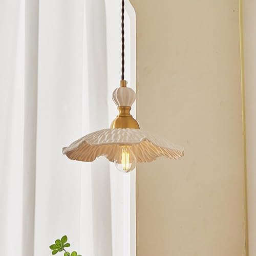 Suspension céramique fleur blanche orientable pour îlot sans ombre - 2