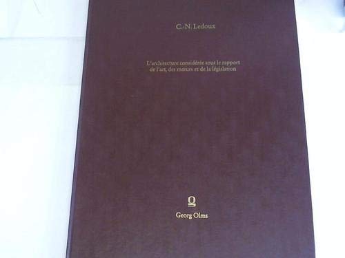 L'architecture considérée sous le rapport de l'art, des mœurs et de la législation: Volume I (French Edition)      Hardcover – January 1, 1980