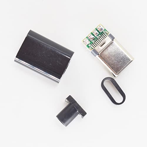 100sets-Black-Type-C-USB-31-C-Male-Plug-Connector-DIY-Phone-Data-Power-Connector-Solder-Housing-Cover