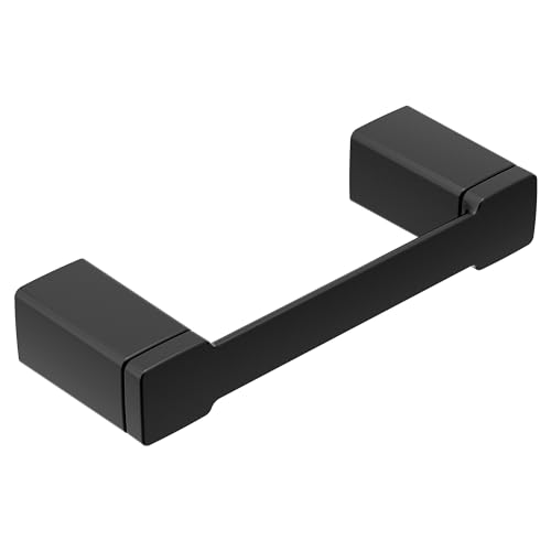 Moen YB8808BL - Soporte de Papel higiénico Giratorio Negro Mate de 90 Grados