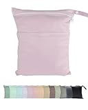 [パノス] おむつポーチ 防水ポーチ 2ポケット 30×36cm 着替え ウェットバッグ ピンクパープル