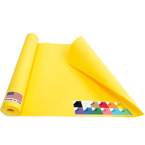 Image of USA Made 18 inch x 1200 inch Yellow Kraft Paper Roll, 45 lbs Thickness, American Quality Colored Kraft Paper for School, Poster Arts, Crafts, Bulletin Board Roll - Odorless, Non-Toxic, Safe for Kids | American Quality Colored Kraft Paper for School, Arts & Crafts, Bulletin Board Roll - Odorless, Non-toxic, Safe for Kids
