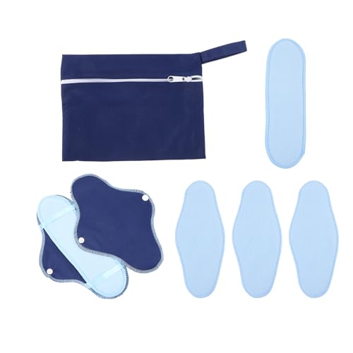 TOKIDNY Toallas Sanitarias Lavables Reutilizables para Mujer, 8 Piezas de Tela Polar Absorbente, Transpirables y Desodorizantes, Uso Día y Noche para Menstruación y Postparto