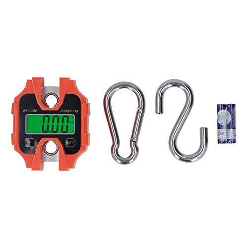 Natudeco Mini Digital Crane Scale 250kg Loading Capacity Portable Detachable LCD Display Handheld Hanging Scale Industrial Weighing Tool