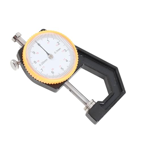 Calibrador de espesores para cuero, calibrador mecánico con esfera, herramienta de medición de espesores planos (rango 0-20 mm) miniatura 7