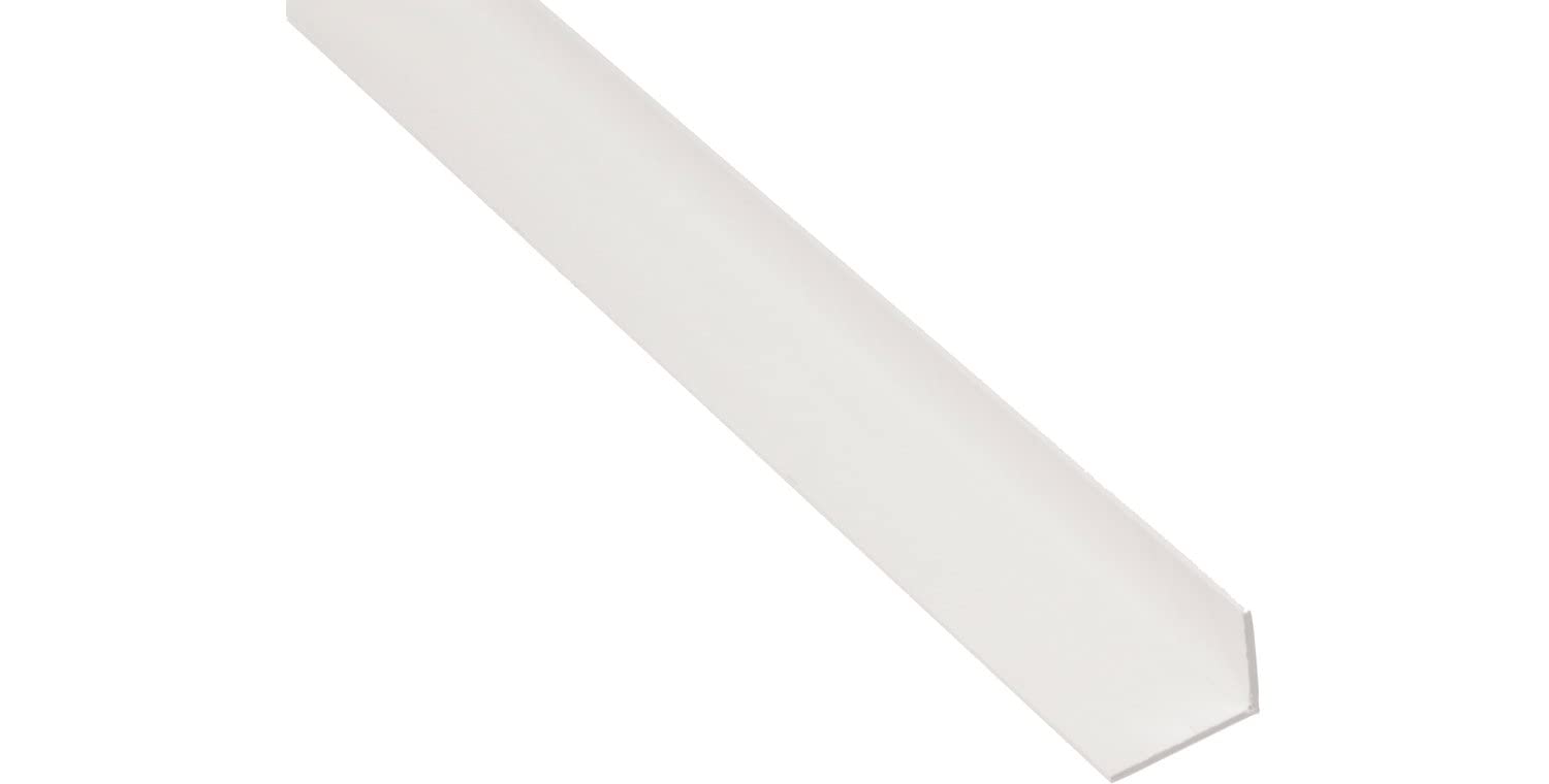 BawiTec Kunststoff Winkelprofil,Schenkel 50x10 mm,Länge 200cm,Farbe weiß,Kunststoffwinkel,Fensterleiste,Profil Winkel,Bauprofil,Fensterwinkel,Eckprofil,Breite 50mm 10mm