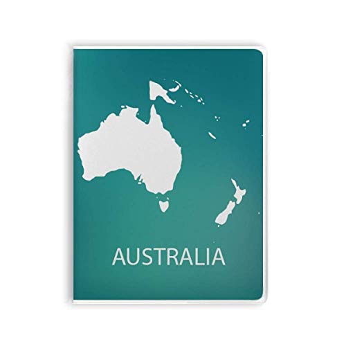 Australia Oceania Continent Silhouette Map Notebook cubierta de goma diario diario de cubierta suave