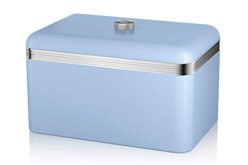 Swan Retro Bread Bin, One Size, Blue