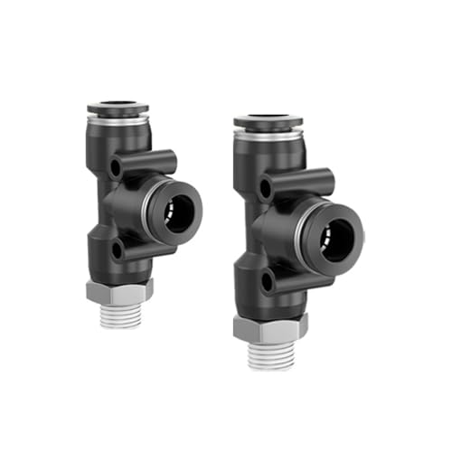 Conector rápido de aire PD12-02 en T para proyectos de bricolaje y motor 2