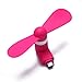 Mini Ventilateur Micro USB pour ALCATEL 1B Smartphone Android Silencieux Rafraichie Universel (Rose)