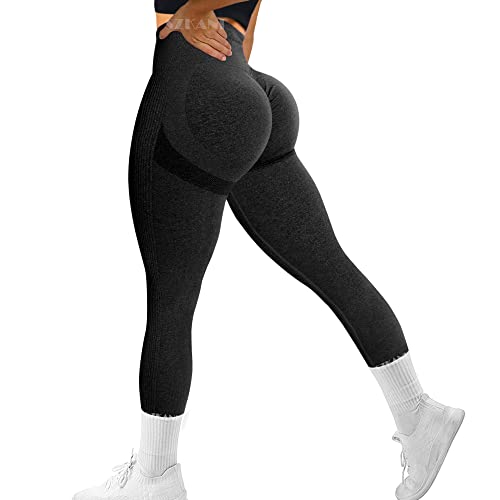SZKANI Butt Scrunch Seamless Leggings for Women High Waisted Yoga Pants Workout Tummy Control Sport Tights(5E#-Black,Medium) by SZKANI - Used condition - US$17.07