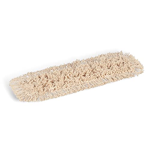 Image of Coastwide Professional Cut-End Dust Mop Head, Cotton, 24x5 in, White | Replacement mop head for sweeping dust on facility floors.