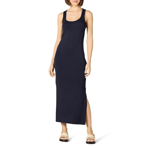 Daily Ritual Women's Supersoft Terry Racerback Maxi Dress Dress, -Navy, XL