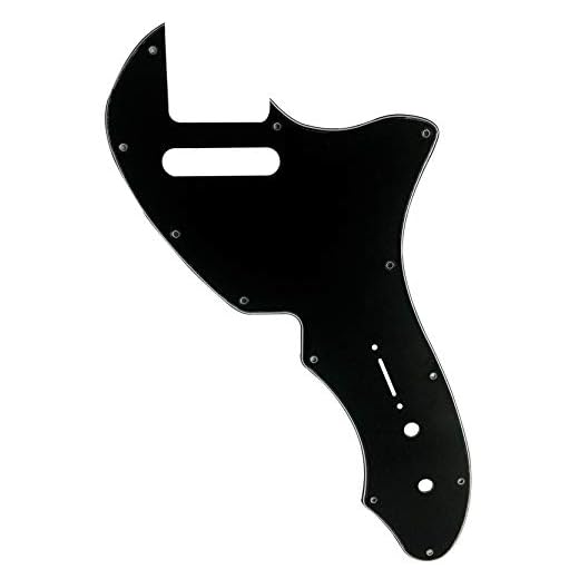Compatible con US Telecaster Thinline/Tele 69 sin Pickup estilo guitarra Golpeador (3 capas), color negro