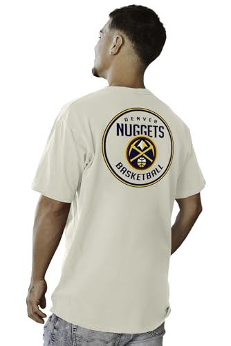 Image of Blue 84 NBA Unisex-Adult NBA Officially Licensed T-Shirt Ringspun Front /Back Ivory