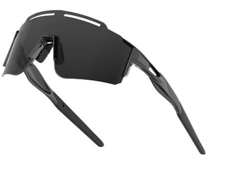 ATTCL Bundle Luxury Cycling Sunglasses for Men Women Sports Glasses,UV 400 Protection for Cycling, Skiing, Driving:(7001-Silver)+(550A-Black+ALL)