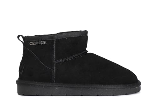 Bottine en daim CafèNoir en cuir suédé premium pour femme
