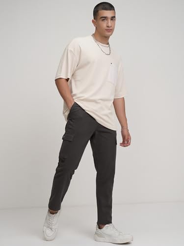 Image of Highlander Men's Tapered Fit | Cargo Trousers | Sleek & Functional | Utility Pockets | Trouser for Men | Men Trousers
