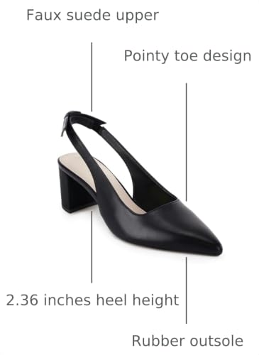 Image of Juliet Holy Womens Pumps Pointed Toe Slip on Slingback Cute Bowknot Classic Chunky Block Heels