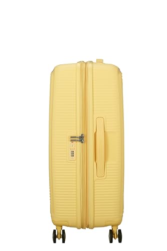 American Tourister Soundbox - Hartschalen-Koffer Mittelgroß, 67 cm - Trolley mit 4 Rollen, TSA-Schloss, erweiterbar & leicht, 71.5/81L, Gelb (Pastel Yellow)