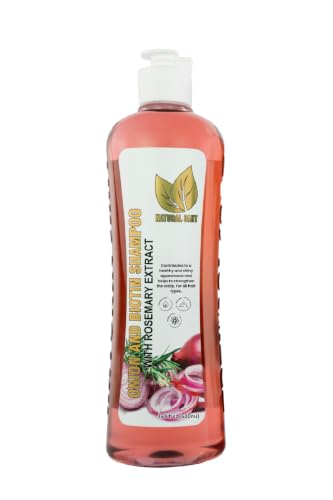NATURAL SANT - Onion Biotin and Rosemary Shampoo for Stronger Thicker Longer Hair - Softening and Shine Enhancing - Fights Hair Loss and Thinning - Suitable for All Hair Types Cruelty-Free