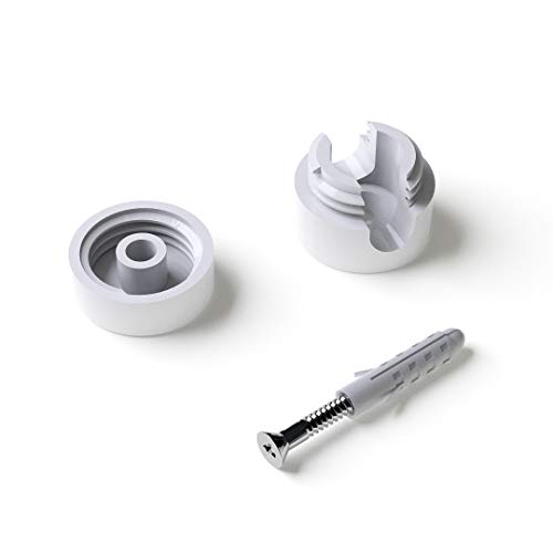 3x Stück - Zweiteilige Affenschaukel für Textilkabel, Aufputz-Kabelhalter für Lampe, Weiß