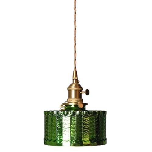 Lustre moderne en verre à 1 lumière avec des finitions soignées et une hauteur adaptable