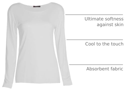 Image of Loxdonz Girls Plain Long Sleeve Scoop Neck T-Shirt Top Kids Basic Stretchy Top