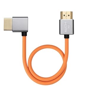 Eonvic 8K HDMI 2.1 Silikonkabel 48Gbps Ultra High-Speed Unterstützt 8K@60Hz 4K@120Hz für Sony CineAltaV2, für Z CAM E2-F8, für Canon EOS R5 C Kameras, für PS5 Pro/Xbox Orange 0, 5m