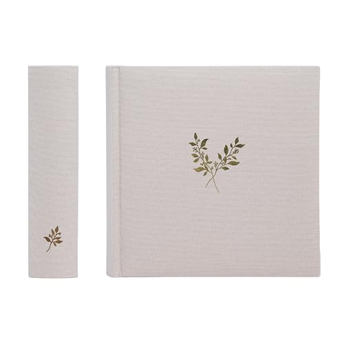 Image of Elegant Linen Photo Album - 200 Acid-Free Pockets for 4x6 Pics - Perfect for Weddings & Gifts
