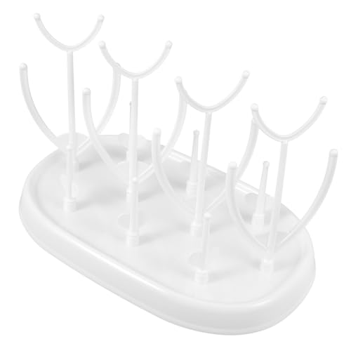 Toddmomy 1 Pieza tendedero para biberones Estante escurridor de biberones Rejilla para escurrir Tazas Organizador de la Cocina Porta biberones Soporte de Botella botellero páginas Blanco