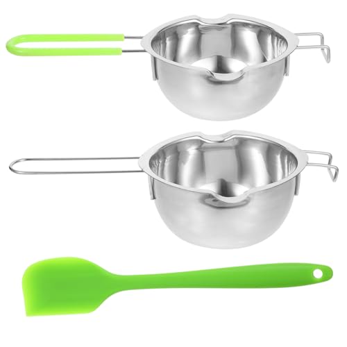MAGICLULU 1set Chocolate Melting Pot Dual Boiler for Candy Butter and Cheese for Home Baking and Fondue Easy to Clean and Store