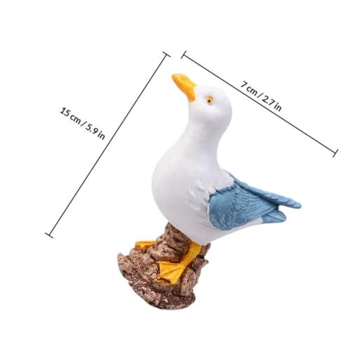 Figurines mouette résine pour égayer un bureau ou décorer un mini paysage végétal