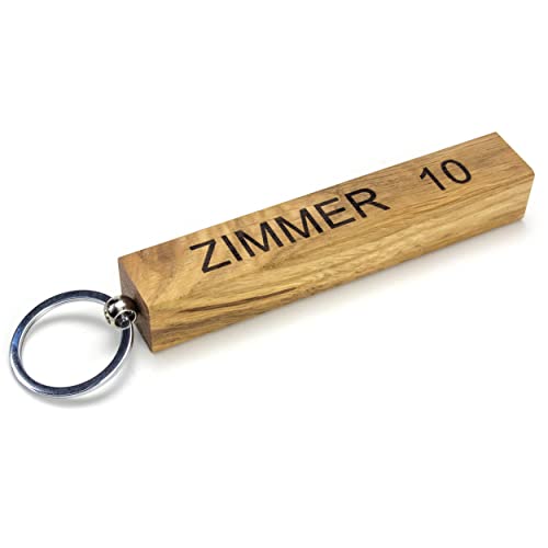 WoodBi Großer Schlüsselanhänger aus Holz XXL Größe Turnhalle Schuppen...