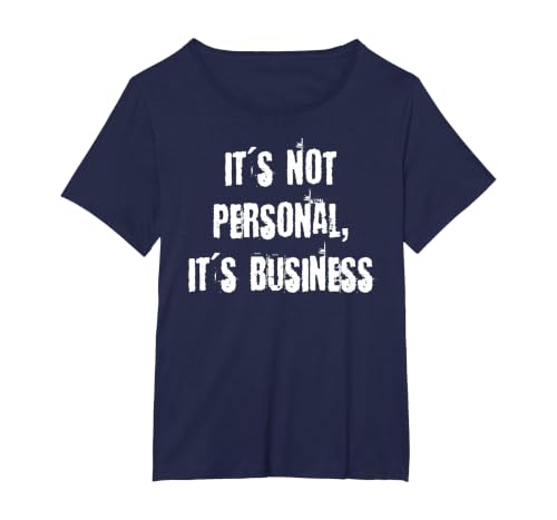 It's not Personal, It's Business T-Shirt, Women's Plus, Navy Blue, 2X