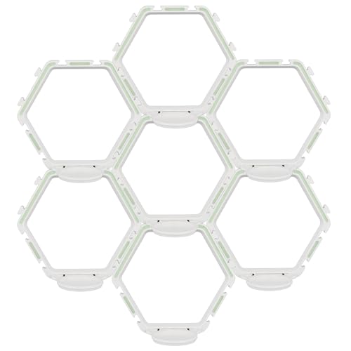 lasuroa 7 Estantes de Exhibición para Funko POP Figuras, Estantes Flotantes Plástico Estante Exhibición Blanco Decoración Montaje Pared Escaparate Coleccionable Soportes de Figuras para Funko POP