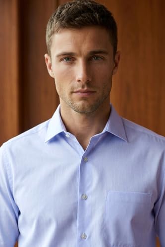 Image of Louis Philippe Men's Regular Fit Easy to Iron Everyday wear Premium Cotton Full Sleeve Solid Formal Shirt