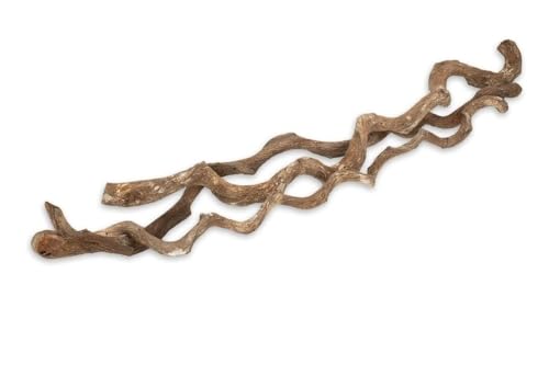 NaDeco Drachen Liane Natur 3 Stück, Größe ca. 100x3cm | Twisted Rattan | Curly Vine | Drachen Rattan Holz | Deko Liane | Lianen Holz | Lianenwurzel | Dekowurzel | Rattan Liane