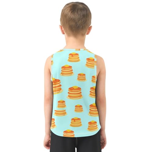 J JOYSAY Butter Pancake Stack Boys Tank Top Sleeveless Muscle Shirts Quick Dry Kids T-Shirts 3-15T3