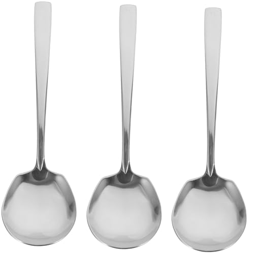 BRIGHTFUFU 3pcs Public Spoon Spoons Dinnerware Flatware Serving Utensils Buffet Multi-functional Spoon Metal Spoon Kitchen Large Serving Spoon Large Spoon Rice Spoon Stainless Steel Silver