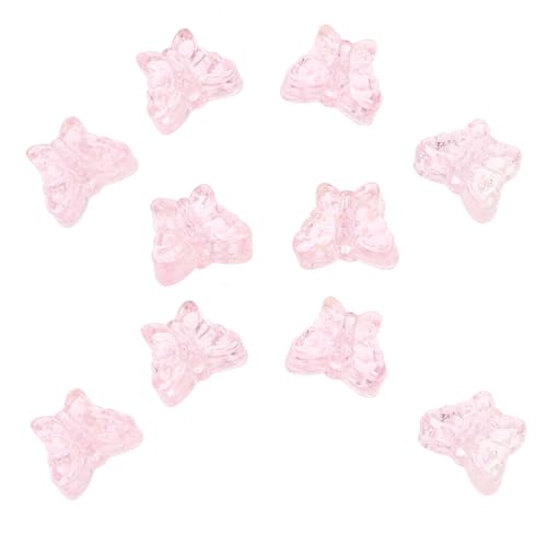 HOMSFOU 10 Piezas Cuentas Sueltas de Vidrio Luminosas Forma de para Bisutería Diy Accesorio Brillante para Pendientes y Adornos Fosforescente