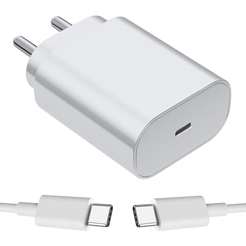 Image of 25 watt Charger Type c Compatible with Samsung Charger Original Galaxy Z Fold 5 /4 /3, Z Flip5 /4 /3, S24 /S24+ /S24 Ultra, S23 /S23+ /S23 Ultra /S23 FE S /A /M /F Series (White, with Cable)