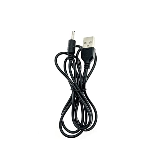 JZK USB auf 3.5 mm 5V Hohlstecker DC Stromkabel, Ersatz-Ladekabel für Foreo Luna, Ladekabel für elektrische Zahnbürste, passend für 3.5 mm x 1.35 mm Spitze