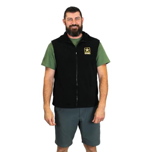 JWM USA MADE Army Classic Fit Sleeveless Full-Zip Polar Soft Fleece Vest (XL)